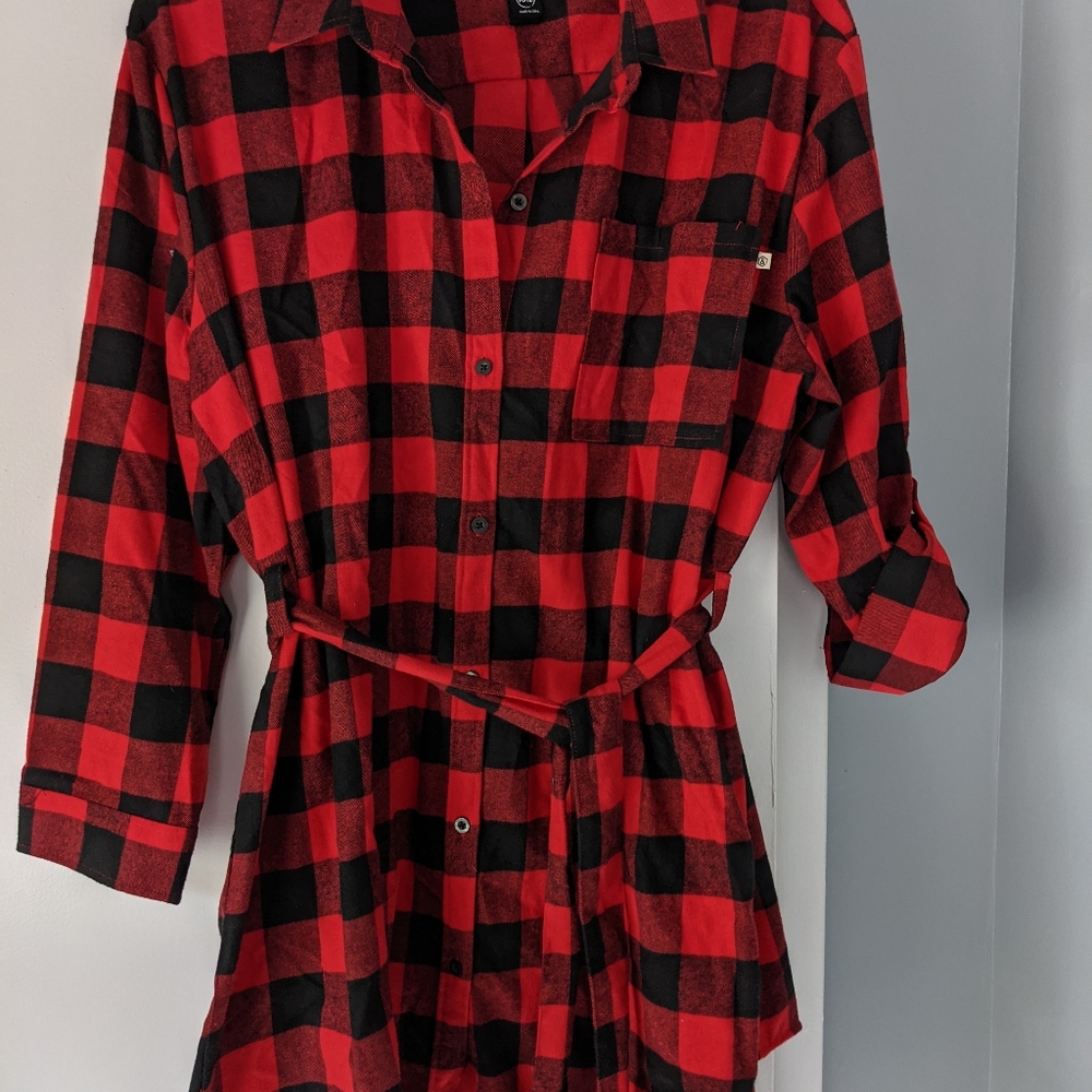 Agnes and Dora XXL Flannel Shirt Buffalo Check